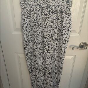 Brown and White Leopard Pants, Size Small